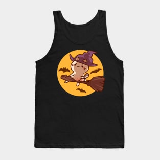 Halloween Booty Witch Cat Tank Top